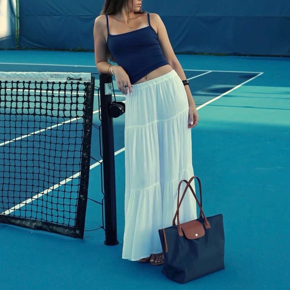 Elegant White Maxi Skirt